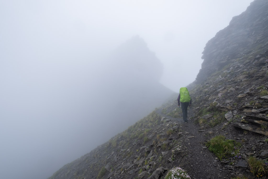 Via Alpina - Sous la pluie et dans le brouillard